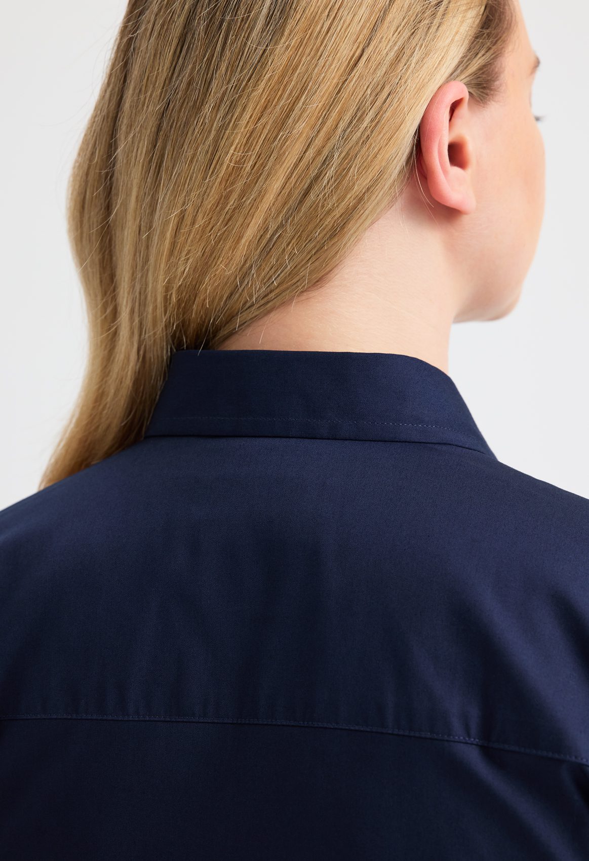 Ladies Pinpoint Oxford Half Sleeve Shirt